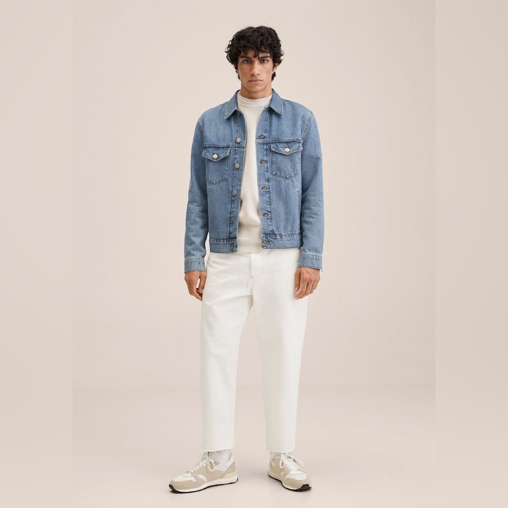 MANGO Medium wash denim jacket
